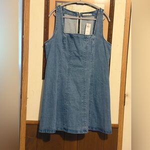 Abercrombie & Fitch Light Blue Denim Midi Dress